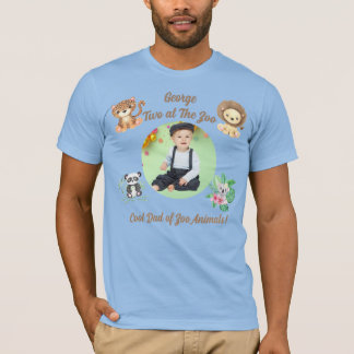 Two at the Zoo Safari Jungle Animals Birthday Dad T Shirt