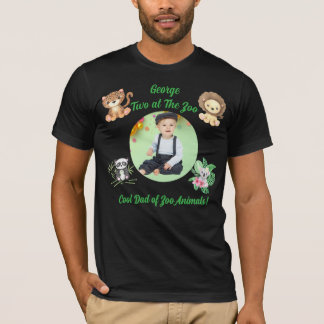 Two at the Zoo Safari Jungle Animals Birthday Dad T Shirt
