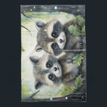 Two Baby Raccoons in the Rain Kökshandduk<br><div class="desc">Two Baby Raccoons in the Rain</div>