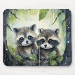 Two Baby Raccoons in the Rain Musmatta<br><div class="desc">Two Baby Raccoons in the Rain</div>