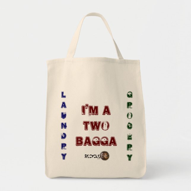 "Two Bagga" Canvas Bag Tygkasse (Framsidan)