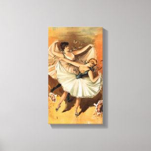 "Two Ballerinas"-omsluten arbetsyteutskrift Canvastryck