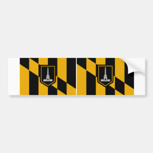 TWO Baltimore Flagga Bildekal