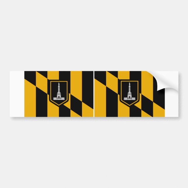 TWO Baltimore Flagga Bildekal (Framsidan)