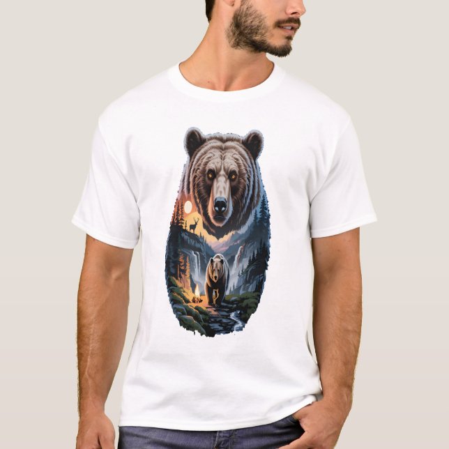 Two bears in the forest t shirt (Framsida)