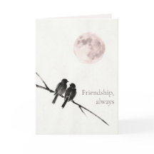 Two Birds Sumi-E | Vänskap, Alltid | Galentines