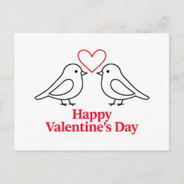 Two Birds with Heart – Valentine’s Day Card Design Vykort