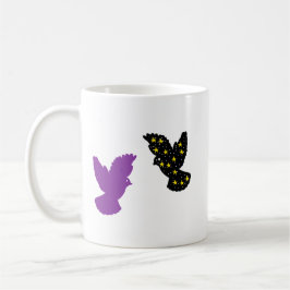 Two Birds Zodiac Mug • Harmonious Dual Silhouette Kaffemugg