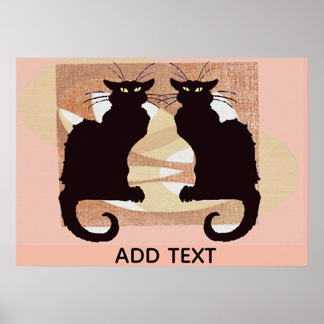 Two Black Cats Print Poster (Framsidan)