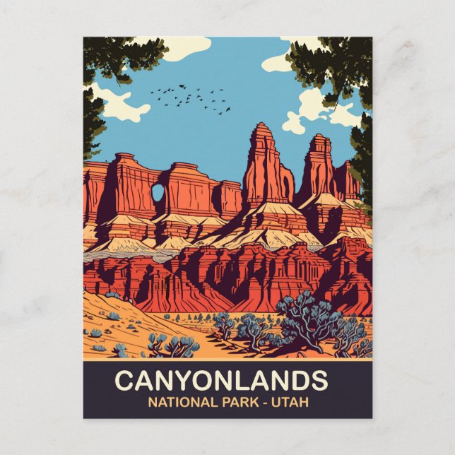 Two Bob Arch, Canyonlands, Utah, Resa Vykort (Framsida)