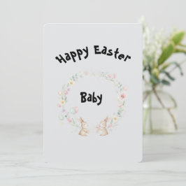 Two Bunnies Easter Greeting Card Inbjudningar
