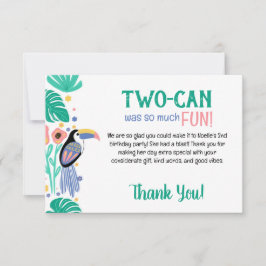 TWO-CAN (Tukan) 2-årsdag Tack Kort