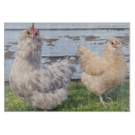 Two Chickens Farmhouse Cutting Board