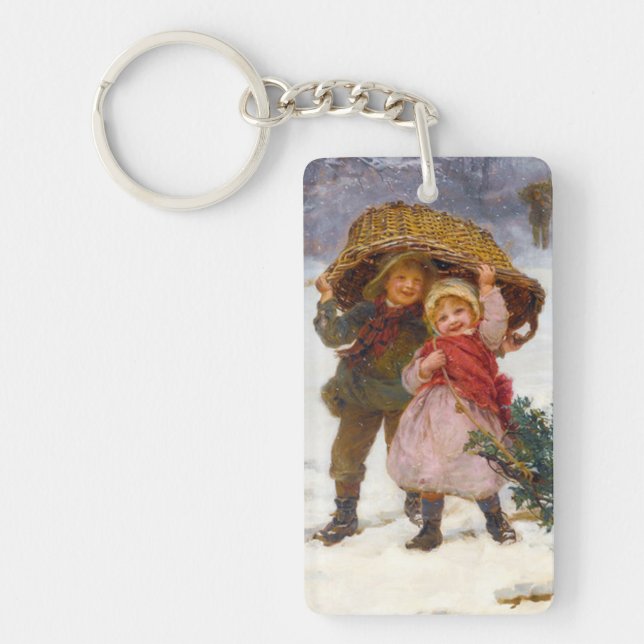 Two children in the snow by Frederick Morgan (Framsidan)