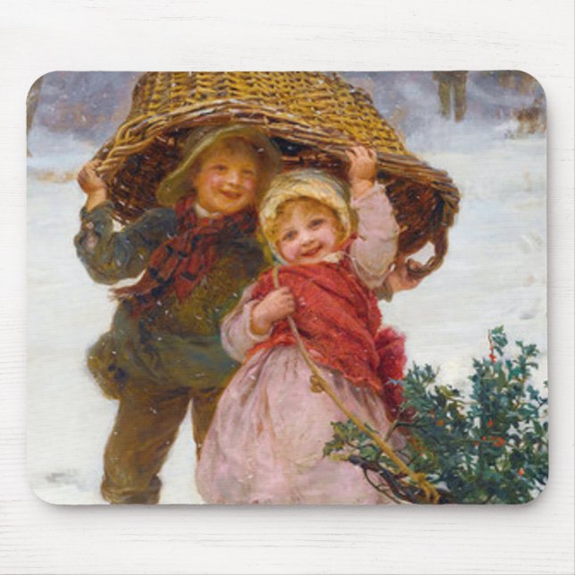 Two children in the snow by Frederick Morgan Musmatta (Framsidan)