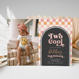 TWO Cool Girls Foto Skateboard Inbjudan 