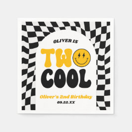Two Cool Retro First 2nd Birthday Party Pappersservett