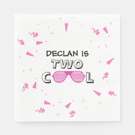 TWO Cool Sunglass 2nd Birthday Party Paper Plates Pappersservett