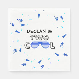 TWO Cool Sunglass 2nd Birthday Party Paper Plates Pappersservett