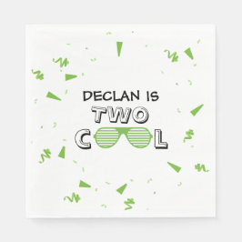 TWO Cool Sunglass 2nd Birthday Party Paper Plates Pappersservett