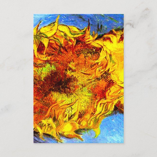 Two Cut Sunflowers Van Gogh Tilläggskort (Framsida)