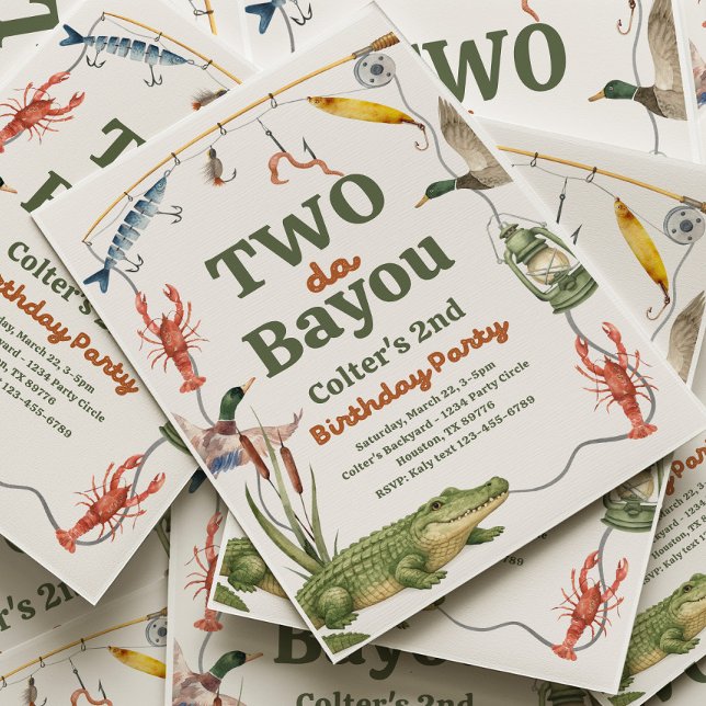 Two Da Bayou Birthday Invitation Inbjudningar (Skapare uppladdad)