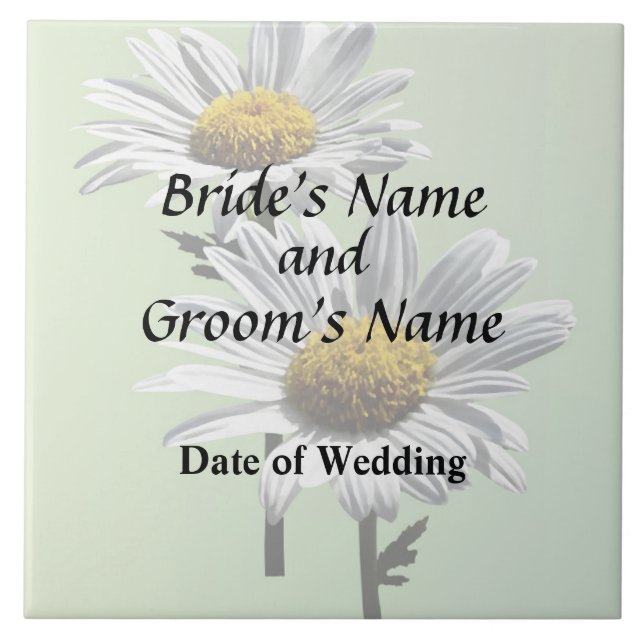 Two Daisies in Sunshine Wedding Products Kakelplatta (Framsidan)
