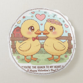 two ducks and love , you are the quack of my heart rund kudde