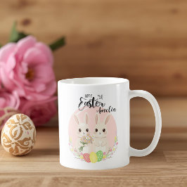 Two Easter Bunnies Personalized Mug Kaffemugg