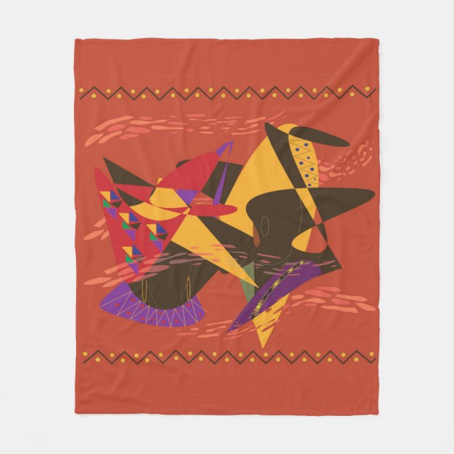  Two Elegant Black Women Fleecefilt (Framsidan)