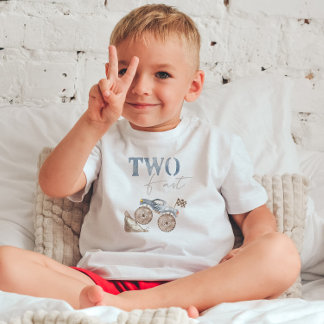 TWO Fast Blue Dirt Bike Birthday T-shirt