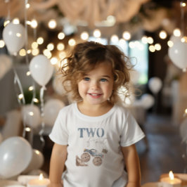 TWO Fast Dusty Blue Monster Lastbil Birthday T-shi T Shirt