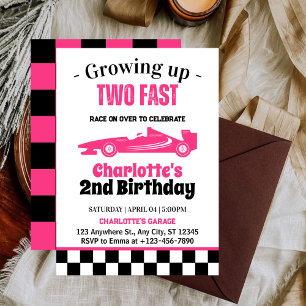 Two Fast Girl 2-årsfest Inbjudningar