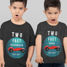 TWO FAST Klassisk röd bil  T Shirt