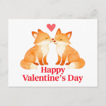 Two Foxes with Heart – Valentine’s Day Illustratio