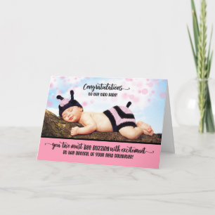 TWO Gay Pappor New DDotter Baby Grattisar Kort