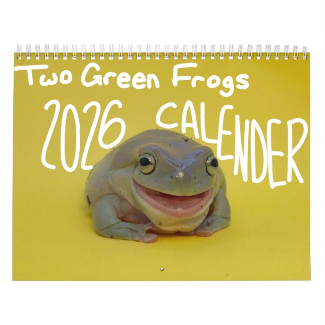 Two Green Frogs' 2026 Calendar Kalender (Omslag)