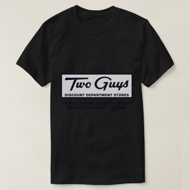 Two Guys Discount Department Stores  T Shirt (Design framsida)