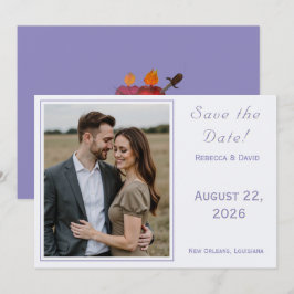 Two Hearts Catholic Flat Save The Date Card Spara Datumet
