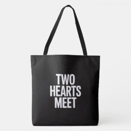 Two hearts meet tygkasse