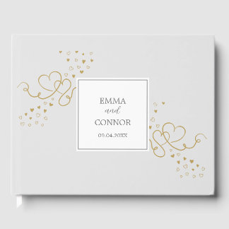 Two Hearts Modern Weeding Gästböcker