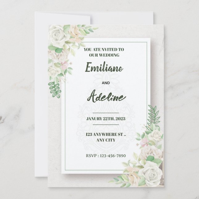 Two Hearts, One Love Inbjudningar (Framsida)