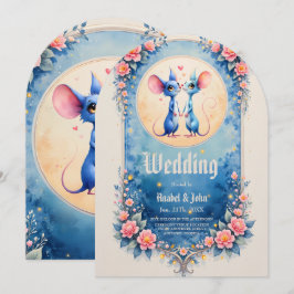 Two Hearts, One Love – Wedding Mice.  Inbjudningar