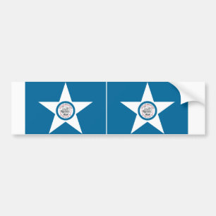 TWO Houston Flagga Bildekal