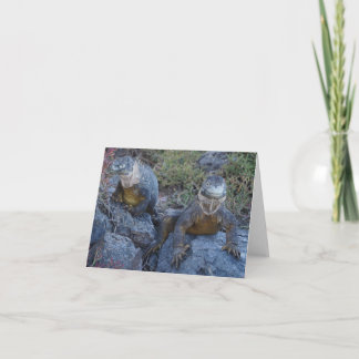 Two Iguanas Greeting Card Kort