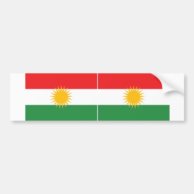 TWO Kurdistan Flag Bildekal (Framsidan)