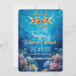 Two Less Fish In The Sea Underwater Wedding Spara Datumet