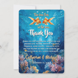 Two Less Fish In The Sea Underwater Wedding Tack Kort