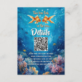 Two Less Fish In The Sea Underwater Wedding Tilläggskort