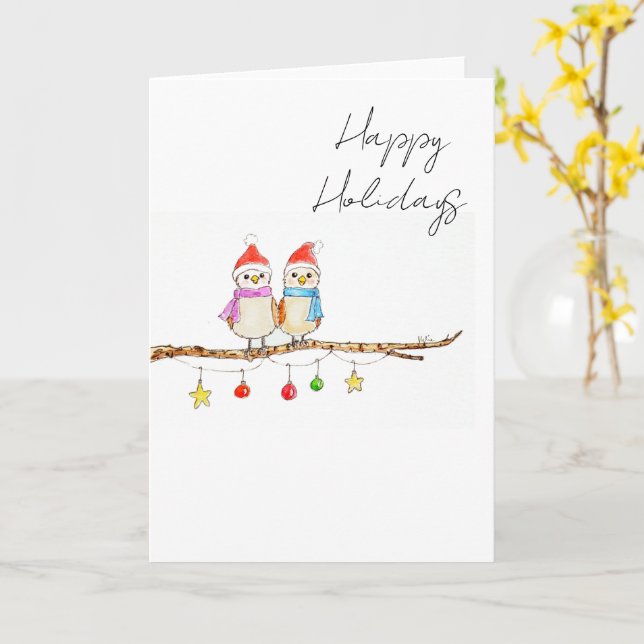 Two Little Birds  Kort (Gul blomma)